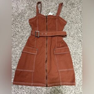 H&M Brown Sleeveless Dress